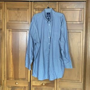 Stafford 20 men shirt white navy gingham plaid